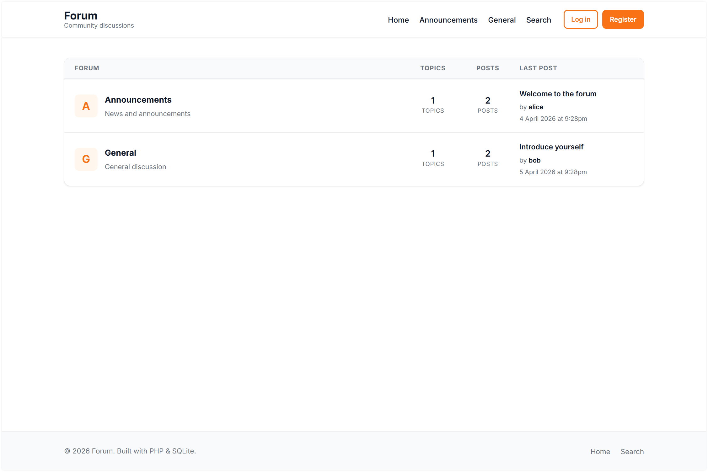 Forum screenshot 1